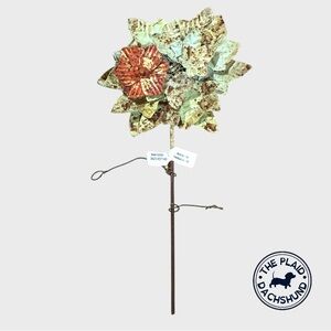 Anthropologie Rustic Metal Flower Tree Topper